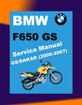 BMW F650GS / DAKAR 2000-2007 Full Manual Set – Repair & Maintenance Manual and RIDER'S MANUAL