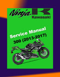 KAWASAKI NINJA 300 2013-2017 Full Manual Set – Repair & Maintenance Manual and Spare Parts Catalog and User Handbook