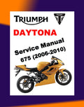 TRIUMPH DAYTONA 675 2006-2010 Full Manual Set – Repair & Maintenance Manual and User Handbook