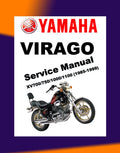 YAMAHA VIRAGO XV 700/750/1000/1100 1985-1999 Full Manual Set – Repair & Maintenance Manual and User Handbook