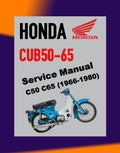 HONDA CUB50-65 C50 C65 1966-1980 Full Manual Set – Repair & Maintenance Manual and Spare Parts Catalog and User Handbook