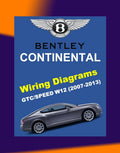 BENTLEY CONTINENTAL GTC/SPEED W12 2007-2013 Full Manual Set – ELECTRICAL WIRING DIAGRAMS