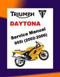 TRIUMPH DAYTONA 955i 2002-2006 Full Manual Set – Repair & Maintenance Manual and User Handbook