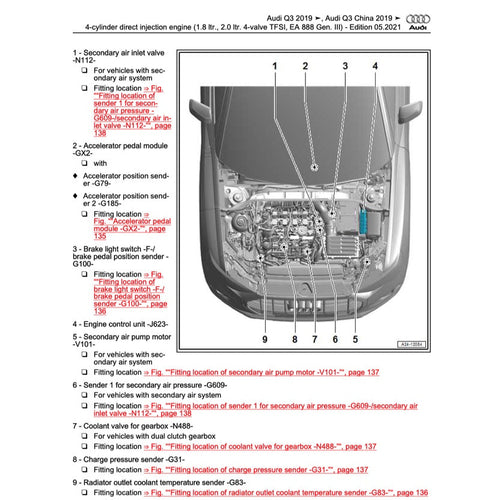 AUDI Q3 F3 2018+ Full Manual Set – Repair & Maintenance Manual