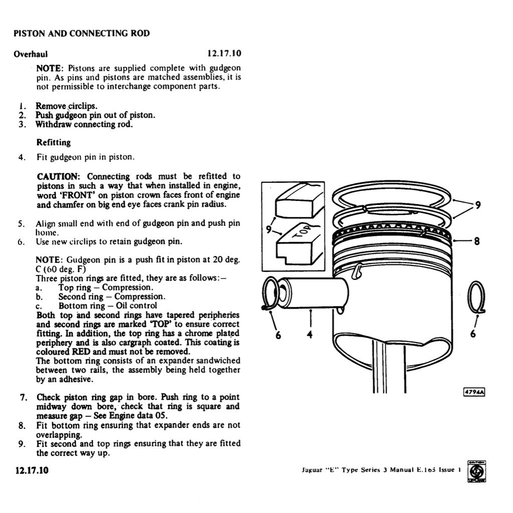 JAGUAR E-TYPE V12 1961-1975 Full Manual Set – FACTORY WORKSHOP REPAIR SERVICE MANUAL