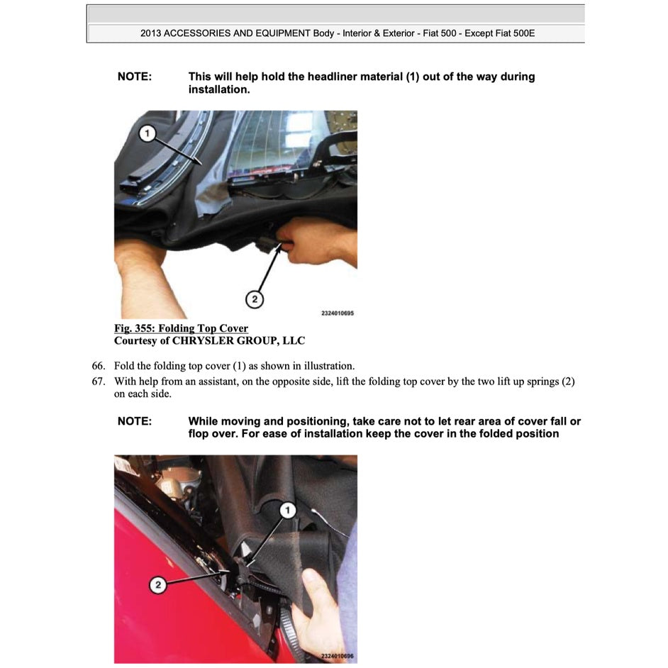 FIAT 500 2009-2016 Full Manual Set – Repair & Maintenance Manual