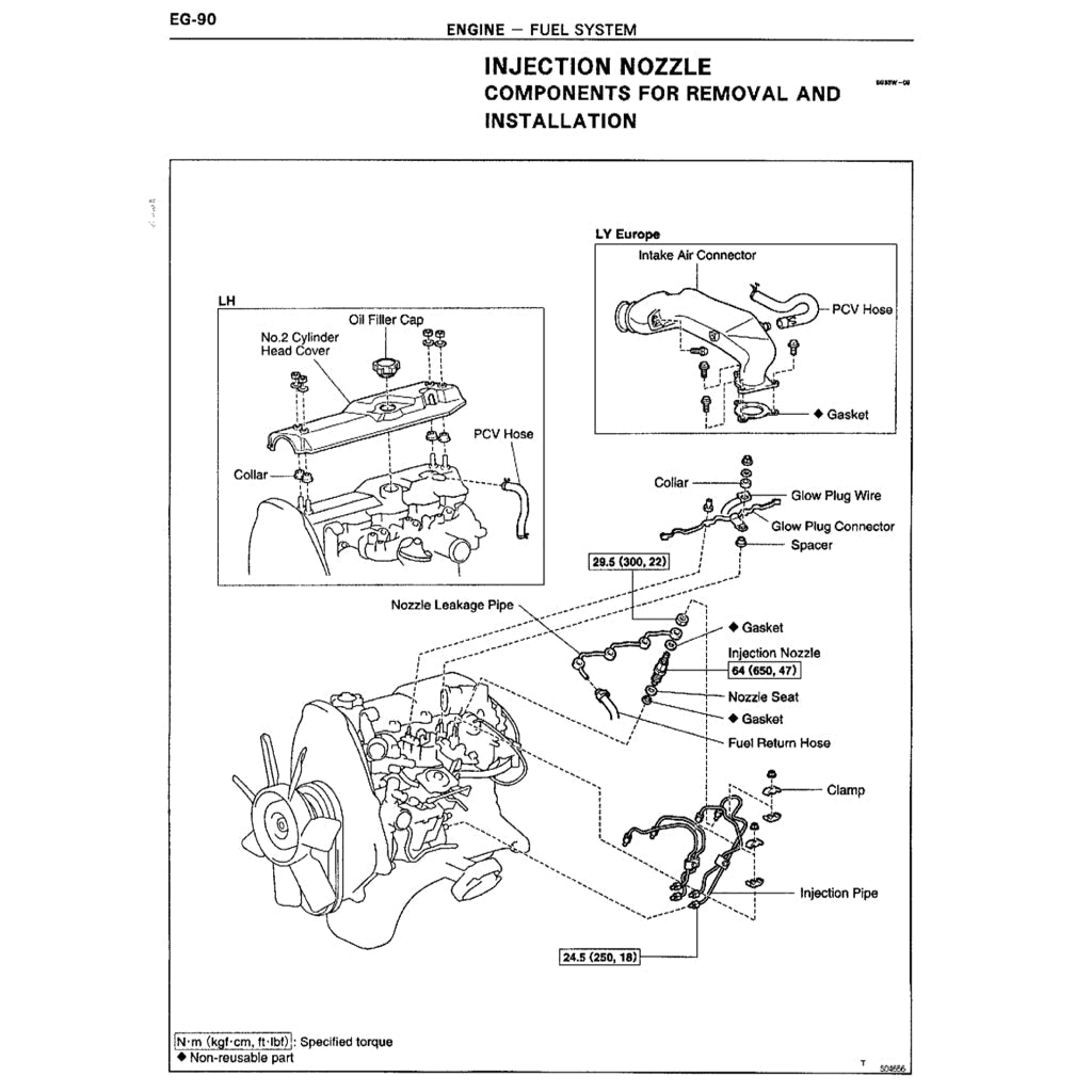 TOYOTA ENGINE 2L, 2L-T, 3L, 5L SERVICE REPAIR WORKSHOP MANUAL