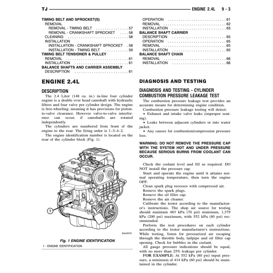 JEEP WRANGLER TJ 1996-2006 Full Manual Set – Repair & Maintenance Manual and Spare Parts Catalog