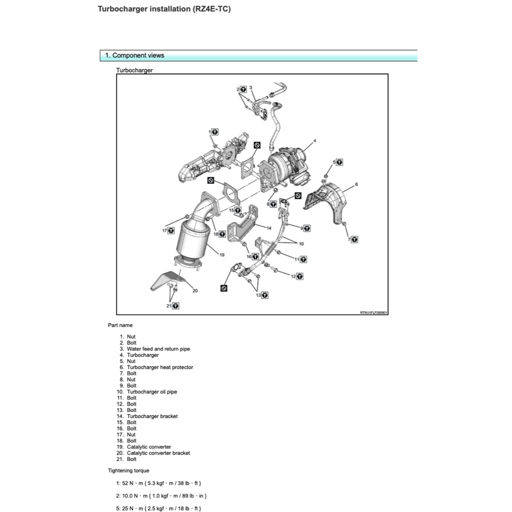 ISUZU ENGINE RZ4E-TC Workshop Repair Manual