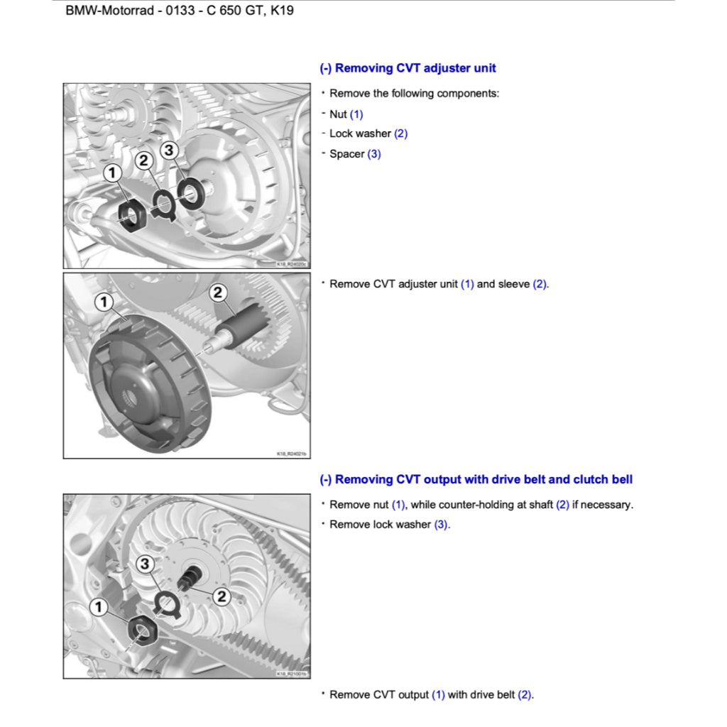 BMW C650GT 2012-2020 Full Manual Set – Repair & Maintenance Manual and Spare Parts Catalog and RIDER'S MANUAL
