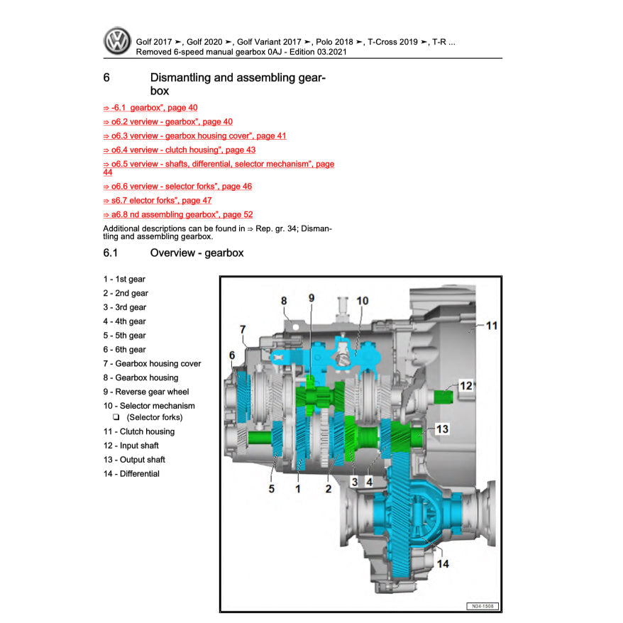 VW T-CROSS C11 2019+ Full Manual Set – Repair & Maintenance Manual